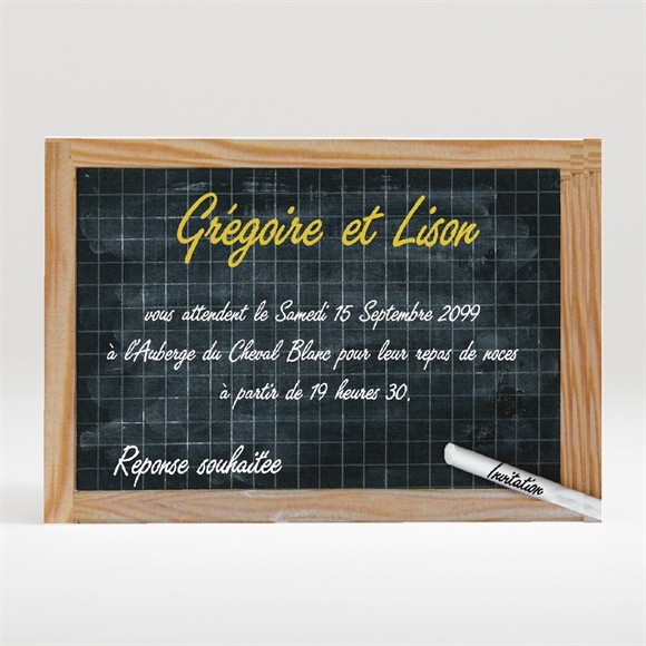 Carton d'invitation mariage Au tableau ! réf.N12078