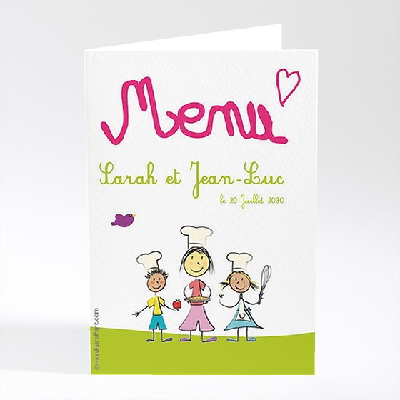 Menu mariage mes supers parents se marient!