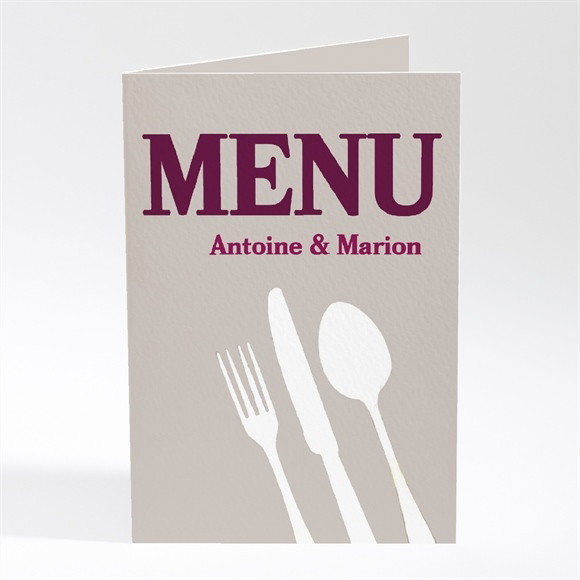 Menu mariage Montgolfière de coeurs réf.N40121