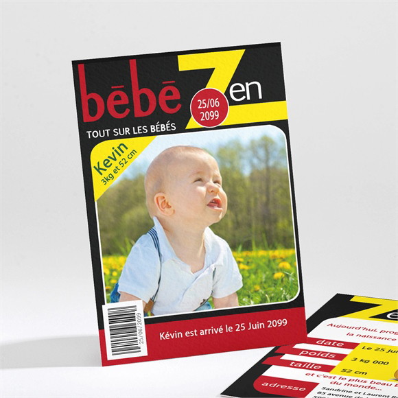 Faire-part naissance Parodie Magazine humoristique réf.N21159