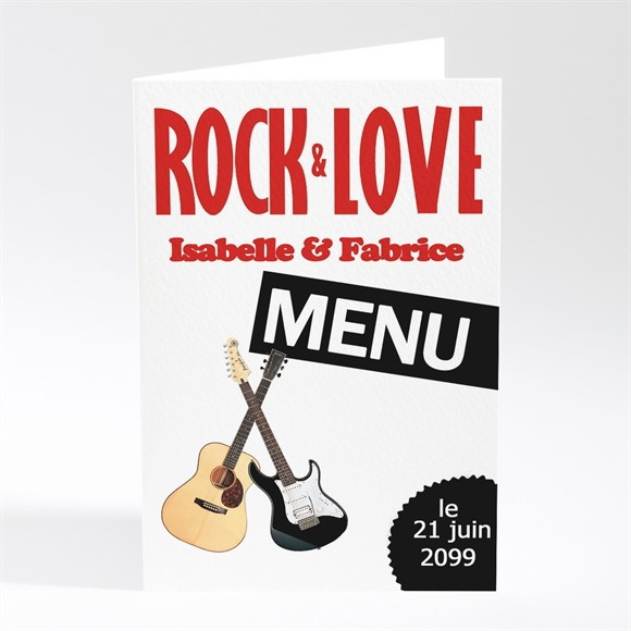 Menu mariage Rock and Love réf.N40132