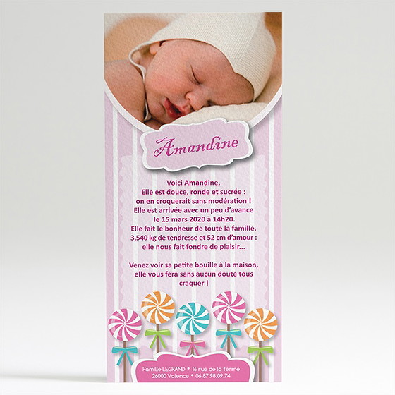 Faire-part naissance faire part champetre vintage