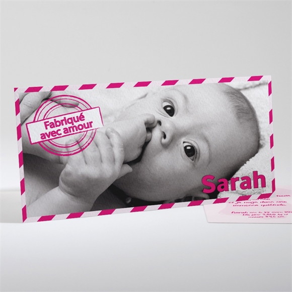 Faire-part naissance Conçu avec Amour réf.N13101