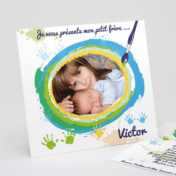 Faire-part naissance Carte naissance photo souvenir réf.N31102