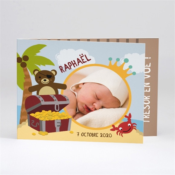 Faire-part naissance Trésor de moussaillon réf.N51101