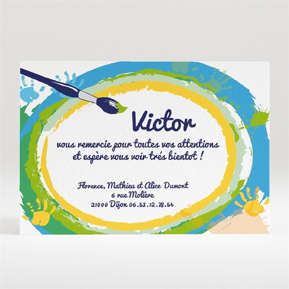 Remerciement naissance Carte naissance photo souvenir réf.N12007