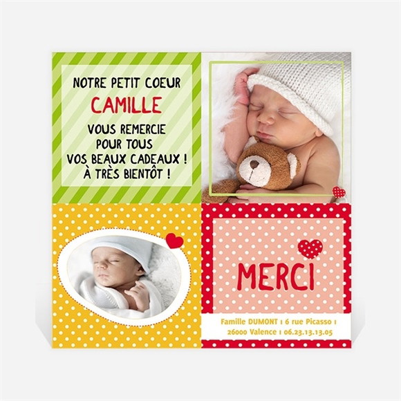 Remerciement naissance réf. N30003 réf.N30003