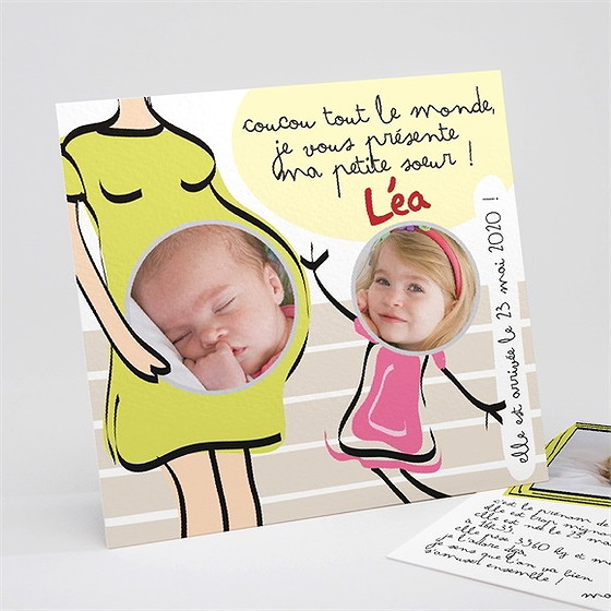 Faire-part naissance fierté de montrer mon bébé