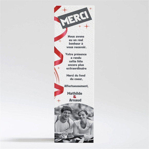 Remerciement mariage En action réf.N20031