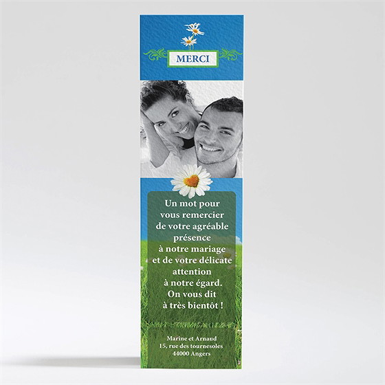 Remerciement mariage notre mariage est dans le pré
