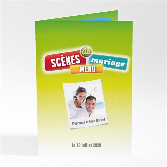 Menu mariage Scènes de mariage originales réf.N40141