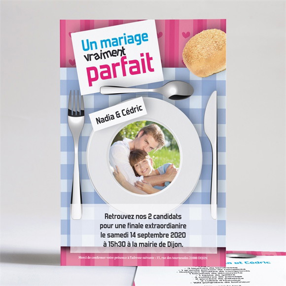 Faire-part mariage Un mariage vraiment parfait réf.N24102