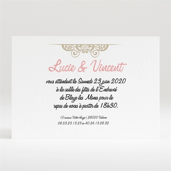 Carton d'invitation mariage Carte multi photo mariage réf.N12091