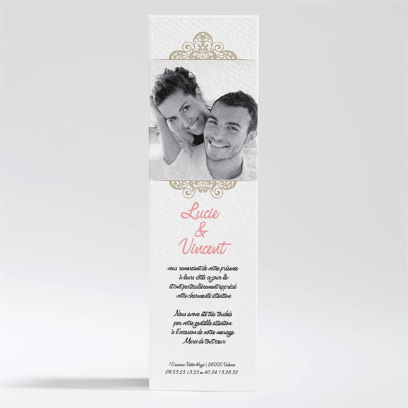 Remerciement mariage Carte multi photo mariage réf.N20040