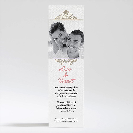 Remerciement mariage carte multi photo mariage