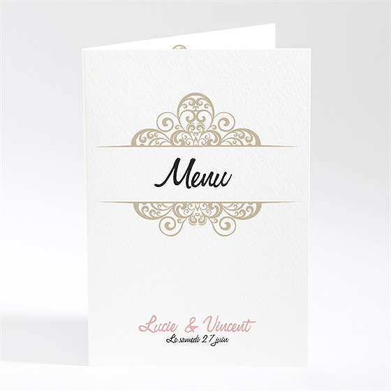 Menu mariage carte multi photo mariage