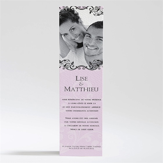 Remerciement mariage joli médaillon vintage