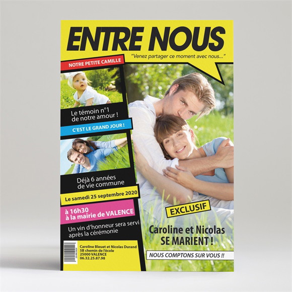 Faire-part mariage Entre Nous réf.N24005