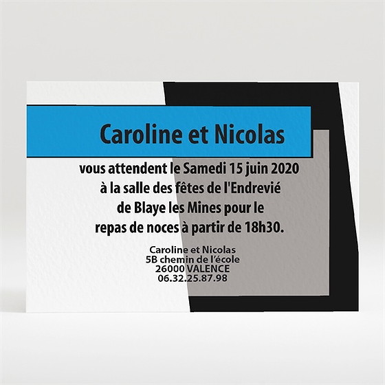 Carton d'invitation mariage entre nous
