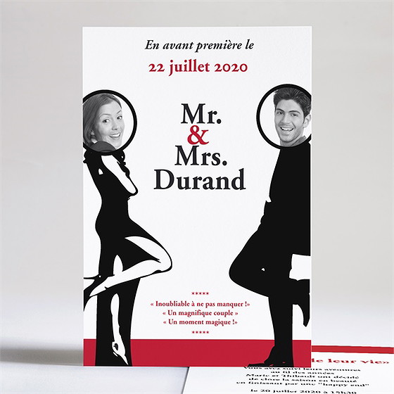 Faire-part mariage mr & mrs