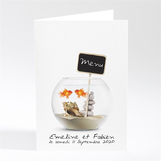 Menu mariage comme des poissons dans l'eau