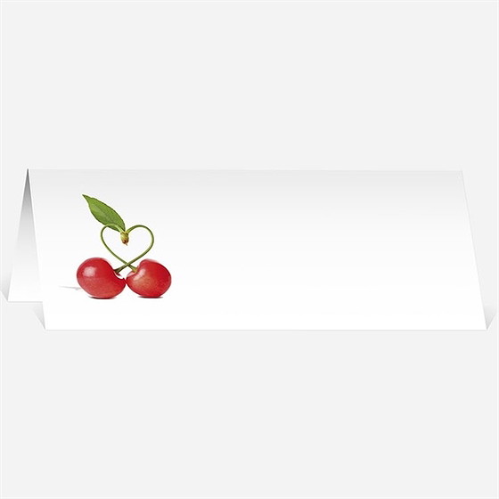 Marque-place mariage jolie cerise