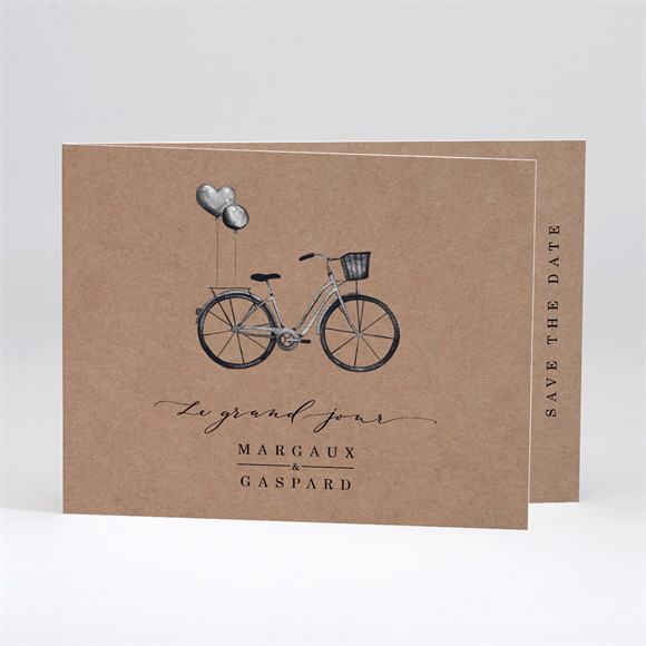 Faire-part mariage Vélo vintage réf.N51108