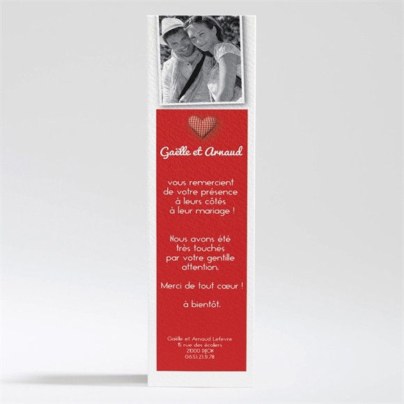 Remerciement mariage Idylle réf.N20074