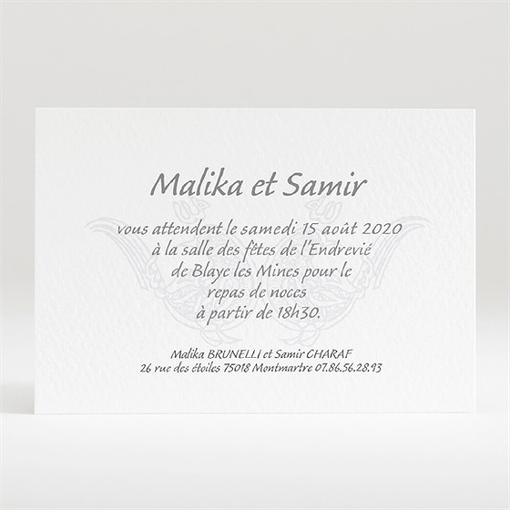 Carton d'invitation mariage mariage authentique