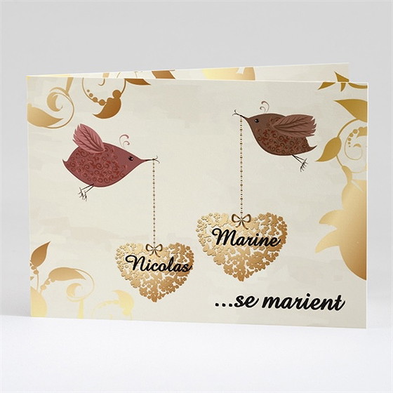 Faire-part mariage perchés