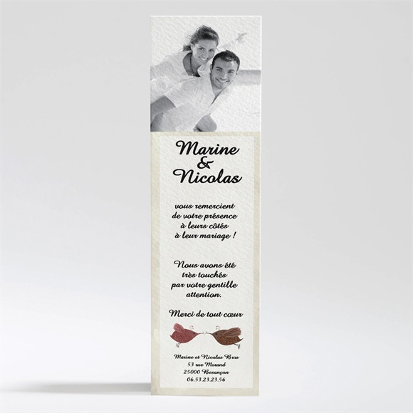 Remerciement mariage Perchés réf.N20067