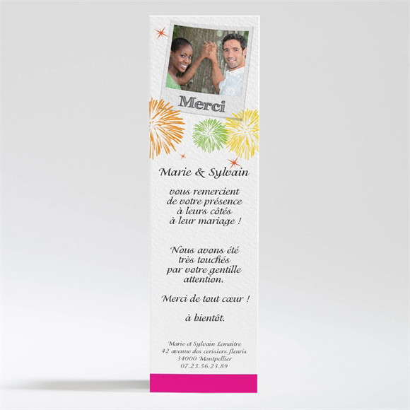 Remerciement mariage C est la fete réf.N20070