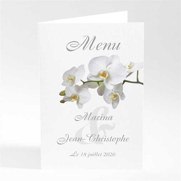 Menu mariage Blanches orchidées réf.N40175