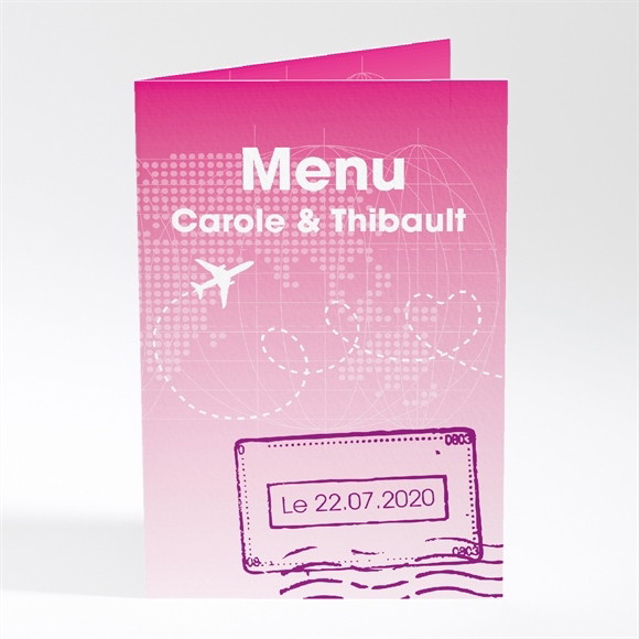 Menu mariage Embarquement immédiat réf.N40192