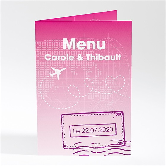 Menu mariage embarquement immédiat