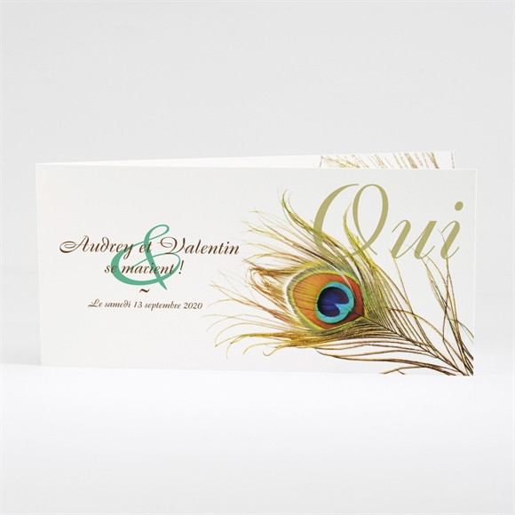 Faire-part mariage Plume enchantée réf.N43112