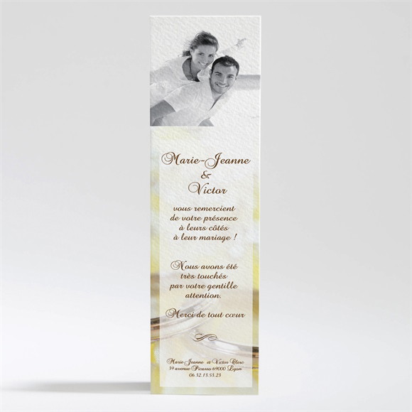 Remerciement mariage Alliances réf.N20081