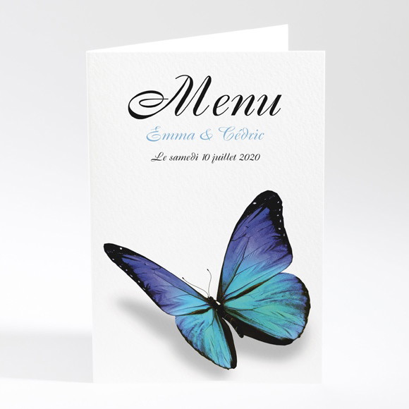 Menu mariage Poétique et original réf.N40195