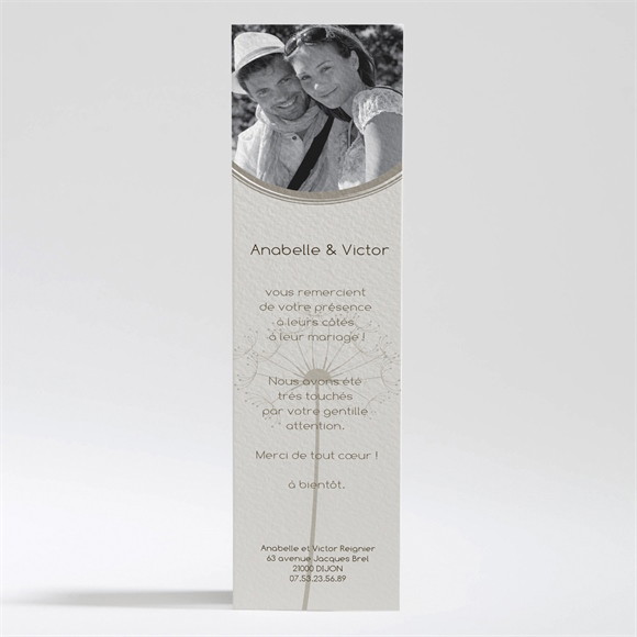 Remerciement mariage Joli pissenlit réf.N20084