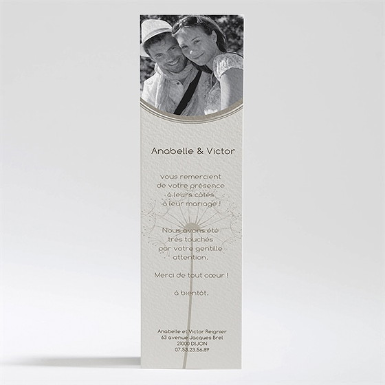 Remerciement mariage joli pissenlit