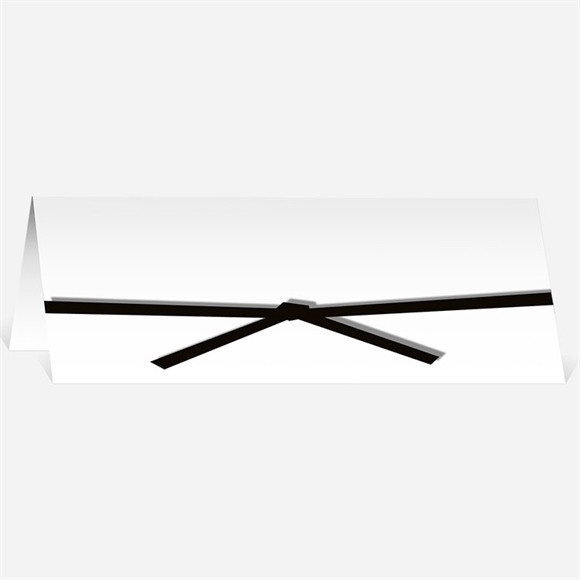 Marque-place mariage Cachemire noir et gris réf.N44068