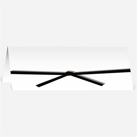 Marque-place mariage cachemire noir et gris