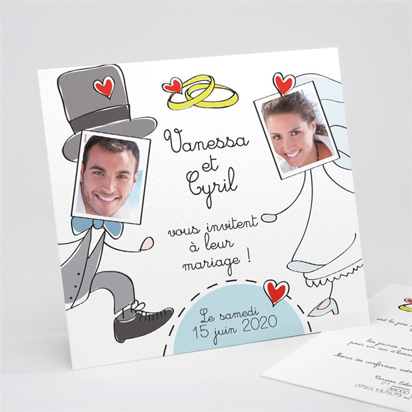 Faire-part mariage Original et frais réf.N31119