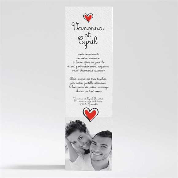 Remerciement mariage Original et frais réf.N20095