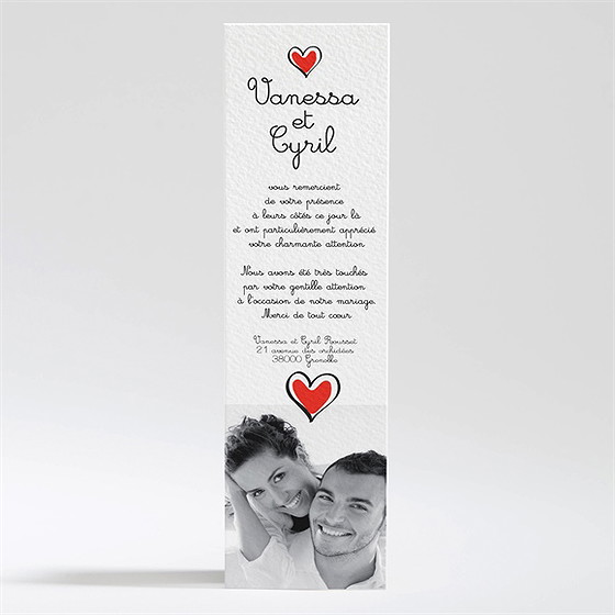 Remerciement mariage original et frais