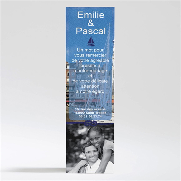 Remerciement mariage Plus belle la Vie réf.N20096