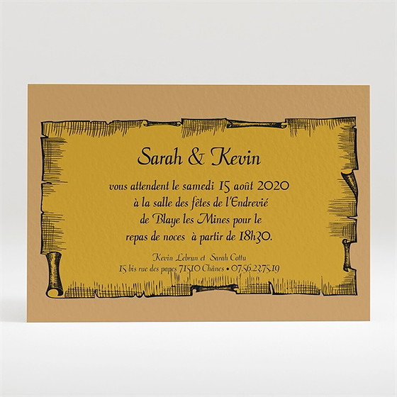 Carton d'invitation mariage atout coeur mariage
