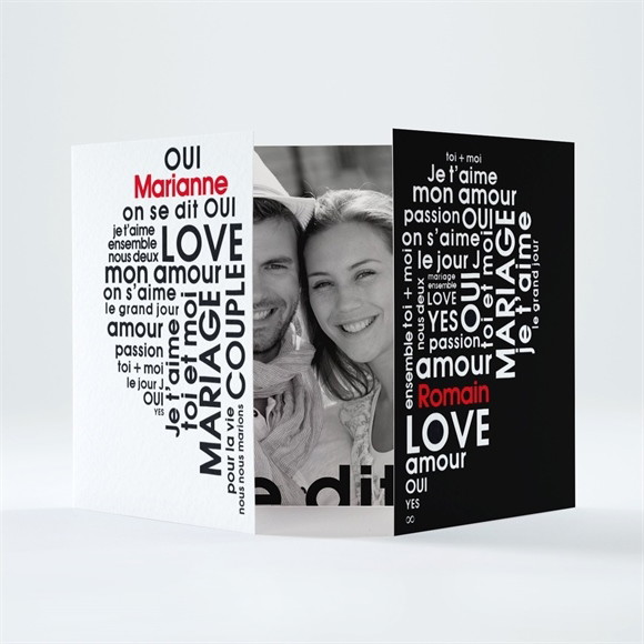 Faire-part mariage Empreintes réf.N70116