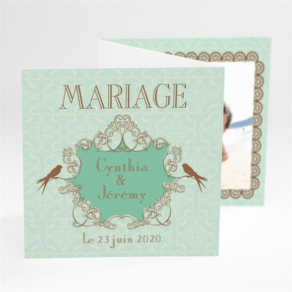 Faire-part mariage Mariage baroque et fantaisie réf.N81001