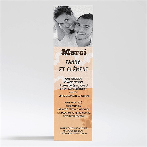 Remerciement mariage far west humour